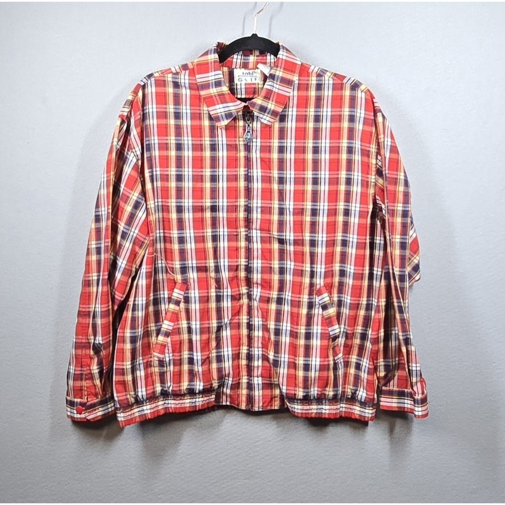 Vintage Tabi‎ International Golf Jacket Mens Large Plaid Zip Up 90s Lightweight
